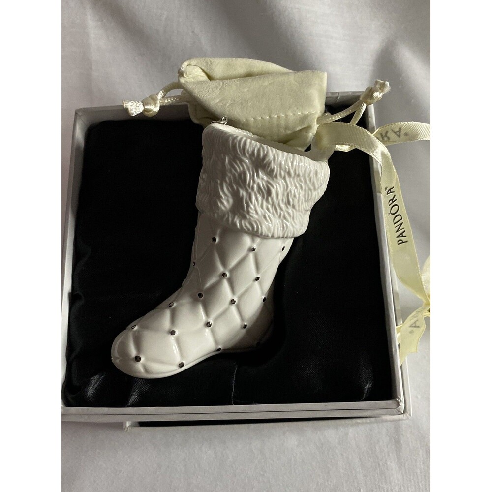 Pandora Ornament Xmas Unforgettable Moments porcelain Christmas stocking  2012